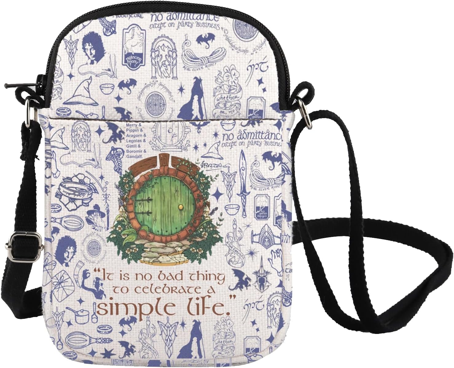 Movie Crossbody Bag Novel Fans Gift Novel Inspire Movie Merchandise Messenger Bag Literature Bookworm Handbag