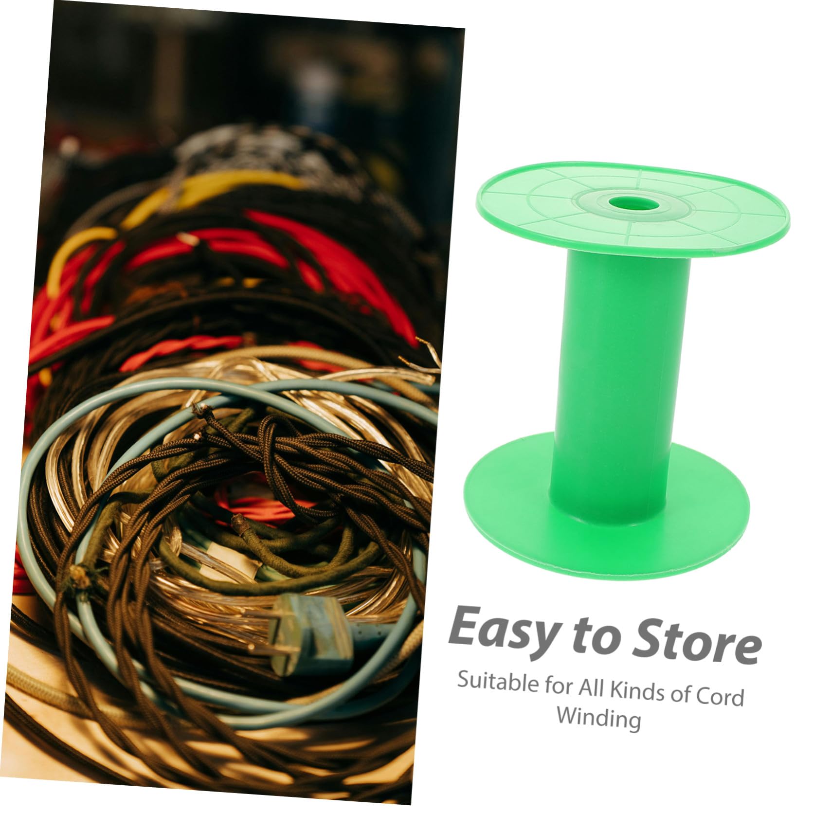 Sewroro Bobinas de Tejido y Carretes de Costura Verdes de Plástico, Compatibles Máquinas de Coser, Prácticas Bobinas de Bobinado para Bricolaje, Juego de 10 Unidades (9.5x10.3 Cm)