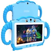 Kids Tablet 7 inch for Kids 3-7 32GB Toddler Tablets with Youtube Case WiFi Dual Camera, Android Learning Software Installed Parental Control Childrens Toddlers Tablet for Boys Girls Ages 3-12, Blue