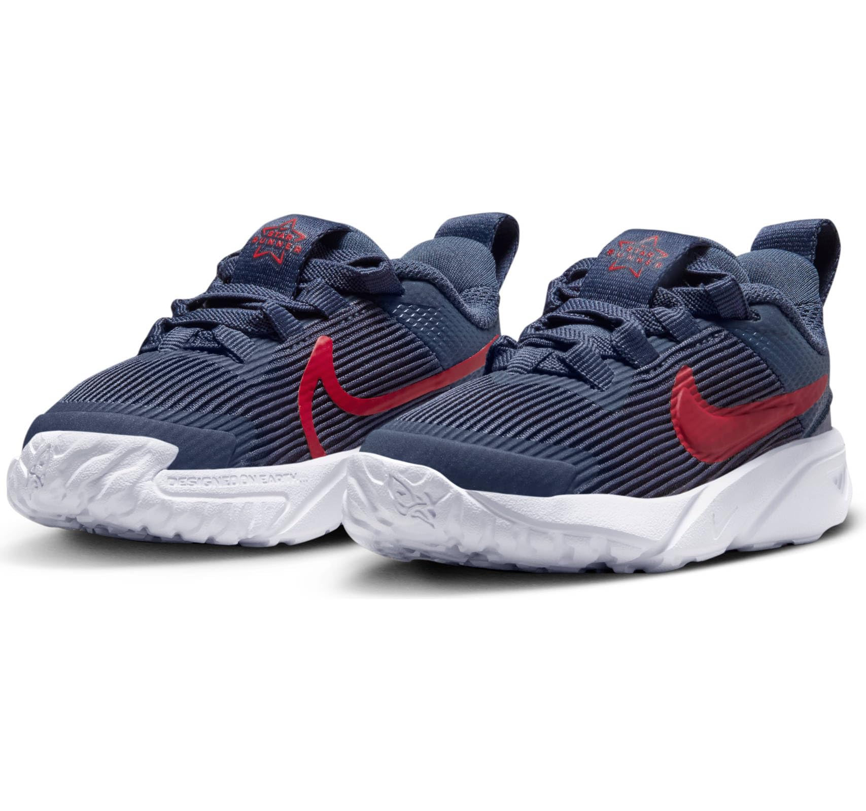 Nike Shoes Nike Star Runner 4 Zapatillas - Bebé E Infantil, Thunder Blue/Gym Red-Black-White, DX7616-406, 26 EU (9C US)