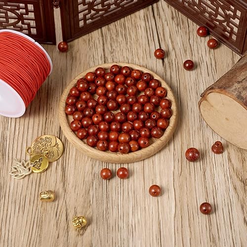 Miniatura 6 de Mega Pet Kit de fabricación de pulseras, 324 cuentas redondas de palisandro, 6 cuentas redondas de madera natural, 12 cuentas redondas de cabeza de