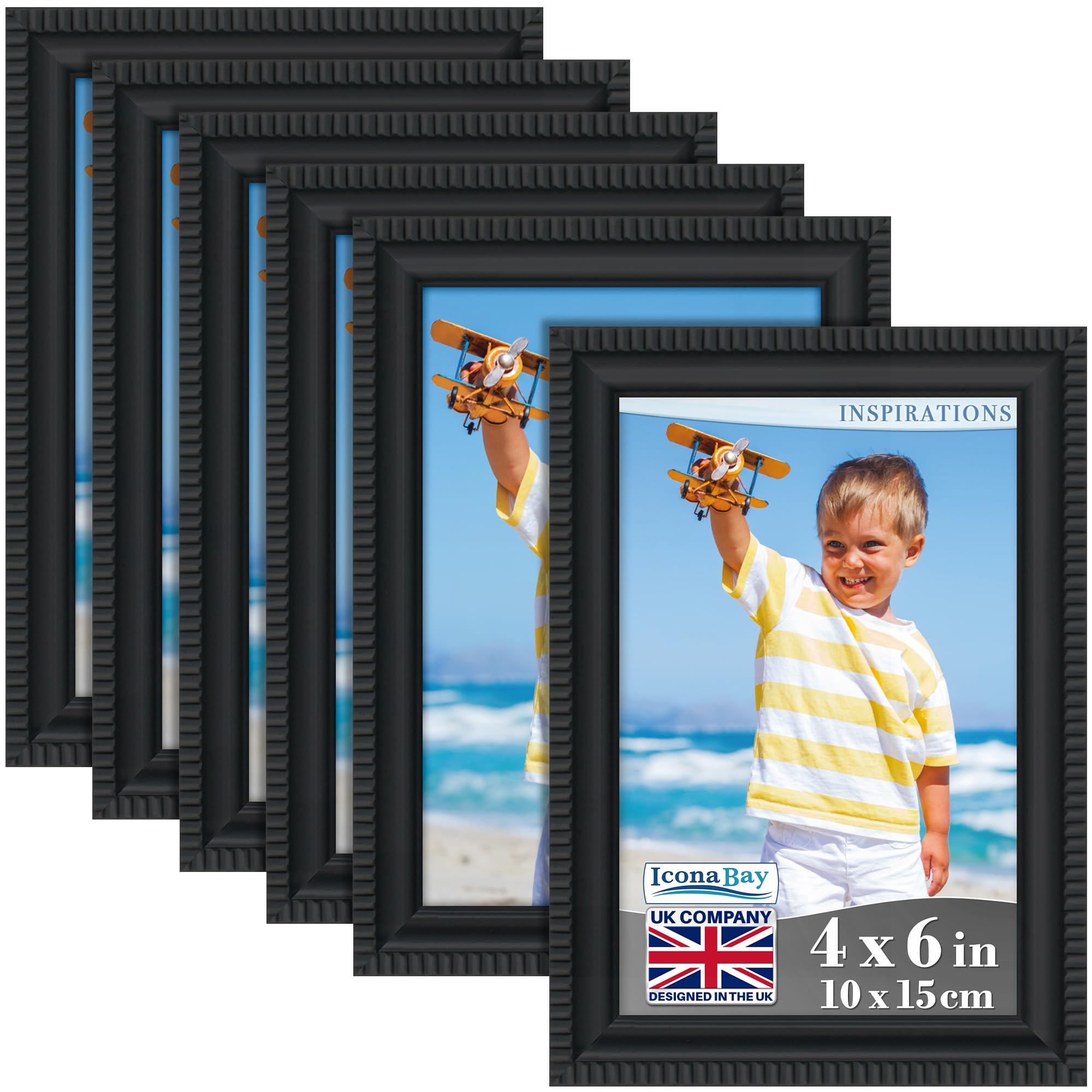 Cadres photo 10x15 cm lot de 6 pour regrouper vos photos de famille sans percer