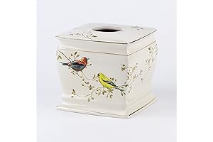 Vintage Tissue Box Cover - Gilded Birds