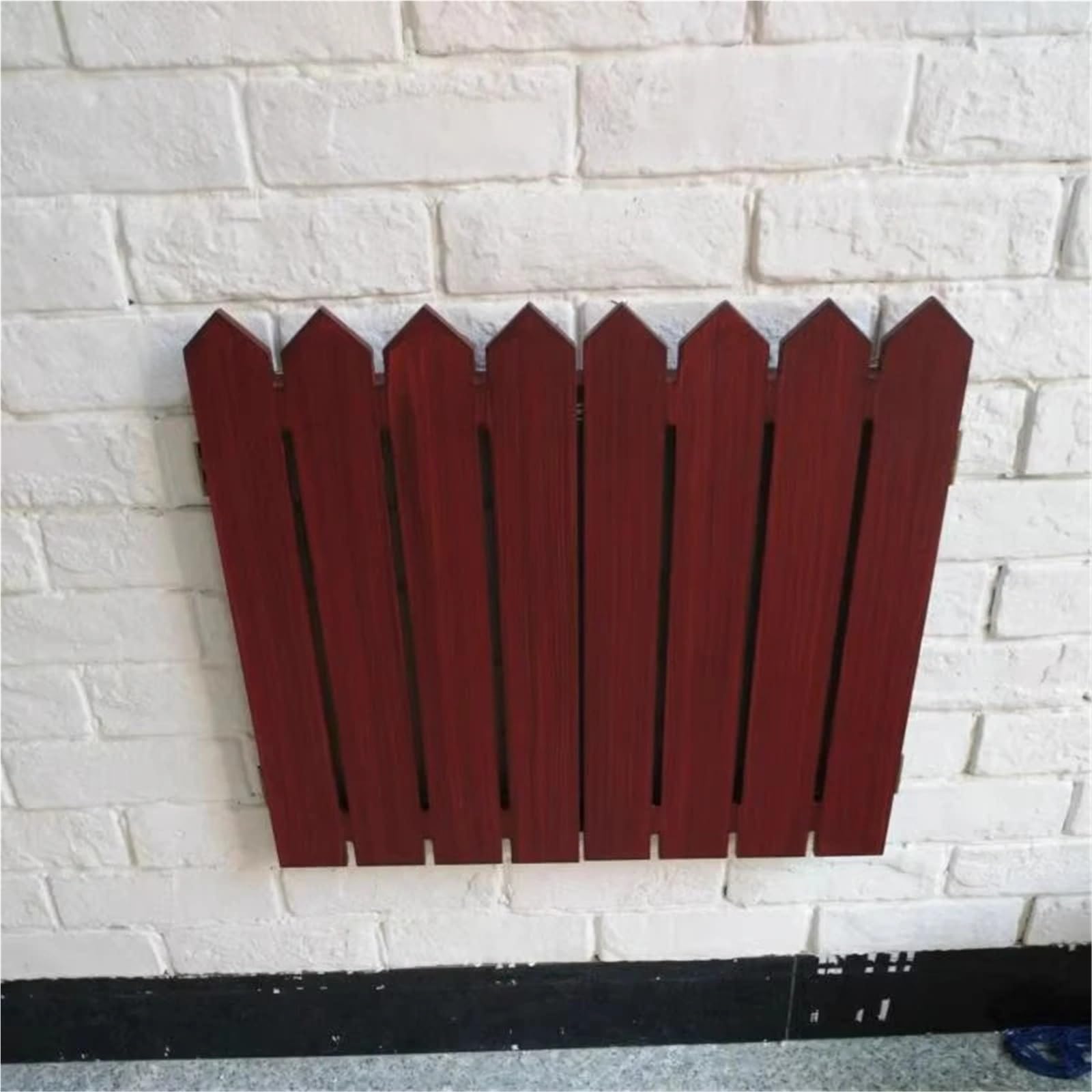 Cubierta de caja fusibles sin taladro, diseño cerca granja, decoración gabinete eléctrico, arte creativo for ocultar disyuntores en paredes(Red,Inner 34.5x25.5)