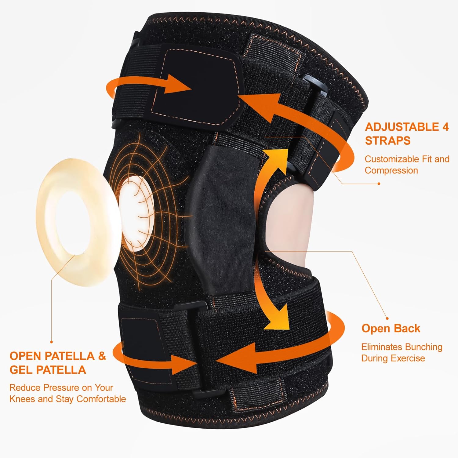 CHIYAN Hinged Knee Brace with Side Stabilizers for Men Women, Metal Hinge Knee Support for Meniscus Tear Arthritis Pain Relief, ACL, PCL, MCL - Image 3