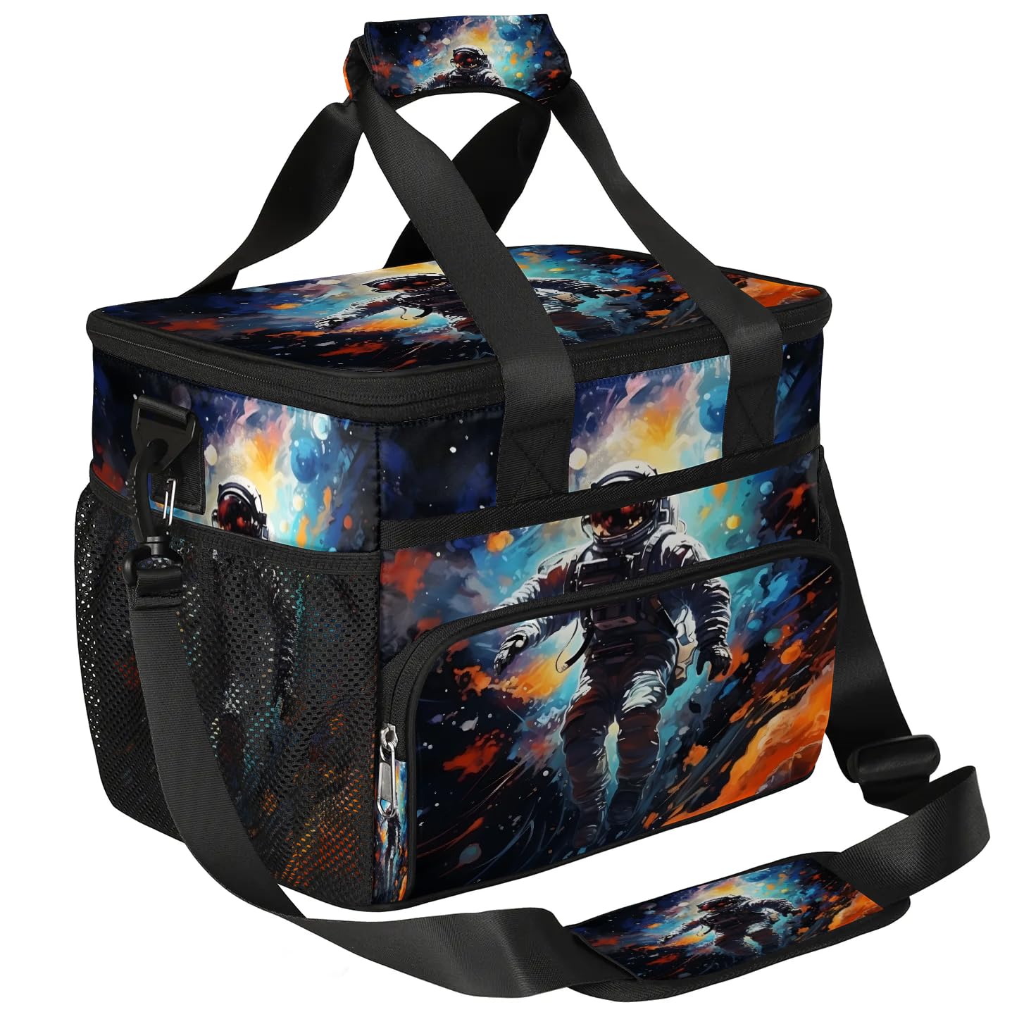 Lunch Box for Men Heavy Duty Insulated Lunch Bag for Women Galaxy Astronauts Lunchbox for Adults Lunch Cooler