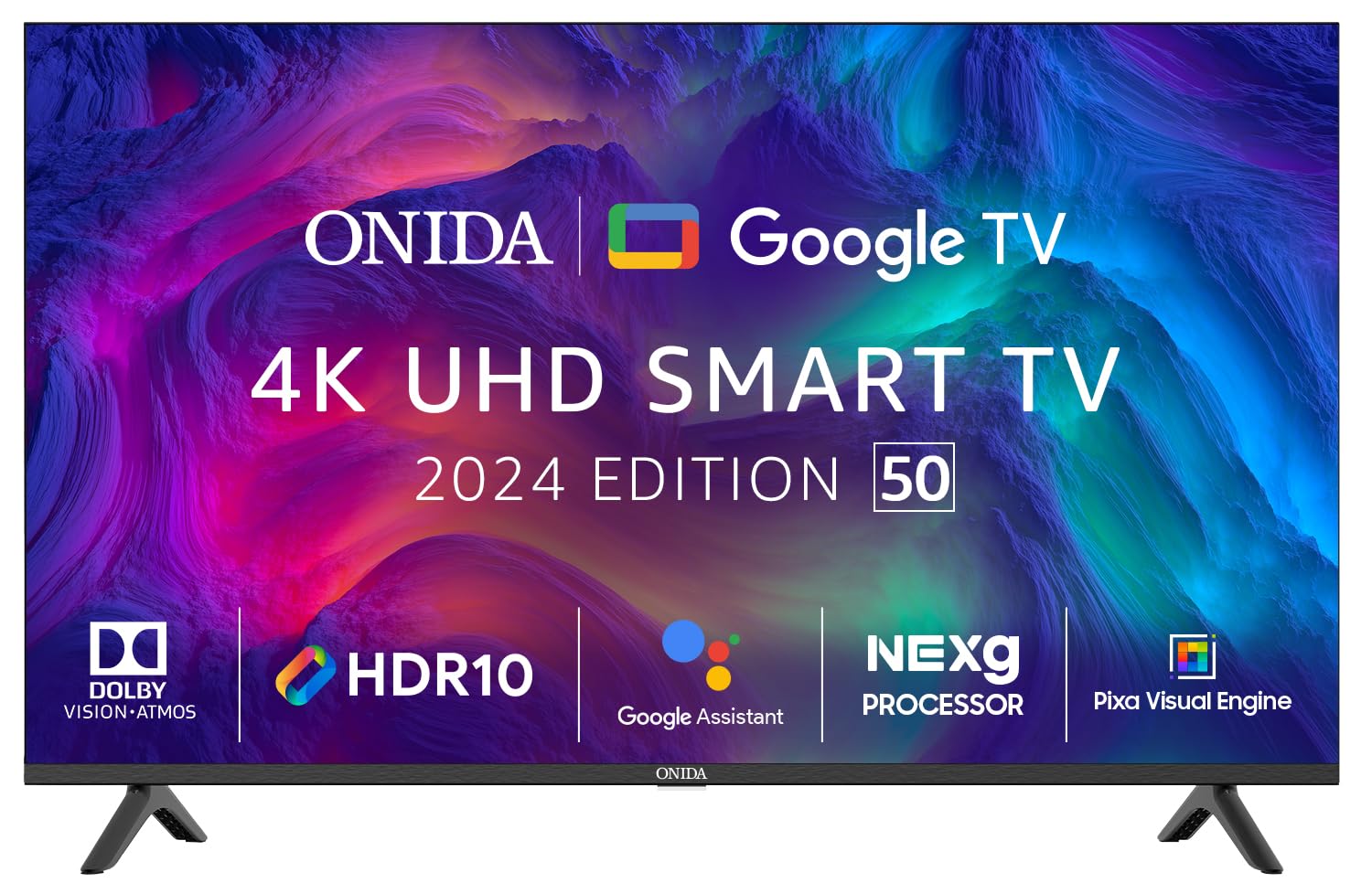 ONIDA 125 cm (50 inch) Nexg Series 4K Ultra HD LED Smart Google TV 50UIG (Black) (B0D9W9QGWL) Amazon Price History, Amazon Price Tracker