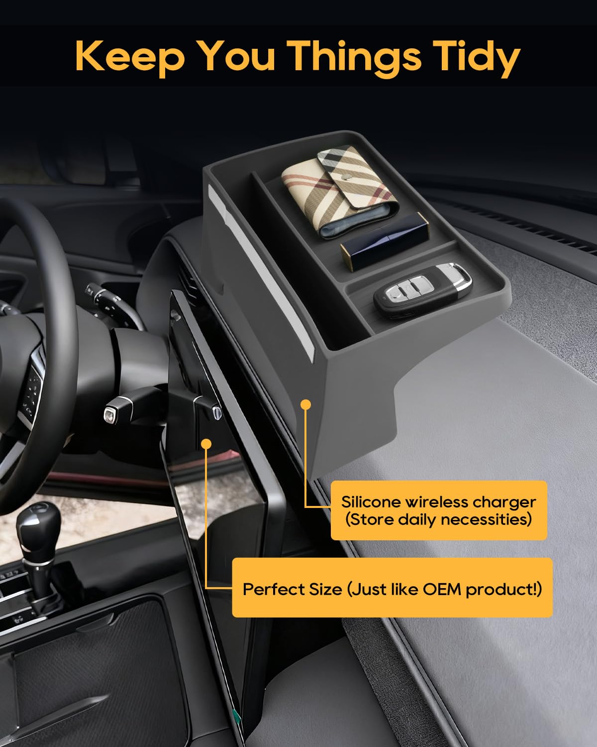 LFOTPP Mittelkonsole Aufbewahrungsbox für Xpeng G6 EV 2025 2026 2027 Hinter dem Bildschirm Dash Instrumententafel Ablagen Tray, für Xpeng G6 EV Zubehör (NICHT für G6 2024!)