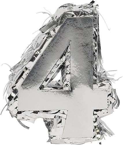 Miniatura 3 de Impresionante mini piñata de aluminio plateado de 4 pulgadas, 6 pulgadas de alto x 4.5 pulgadas de ancho (1 unidad), decoración de fiesta brillante