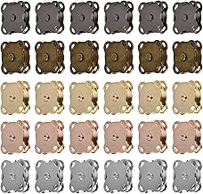 Magnetic Snap Buttons, 30 Pieces Magnetic Button Closure, Metal Buttons, Magnetic Closure Button Snaps for Sewing, Crafts, Clothing, Bags (5 Colors)