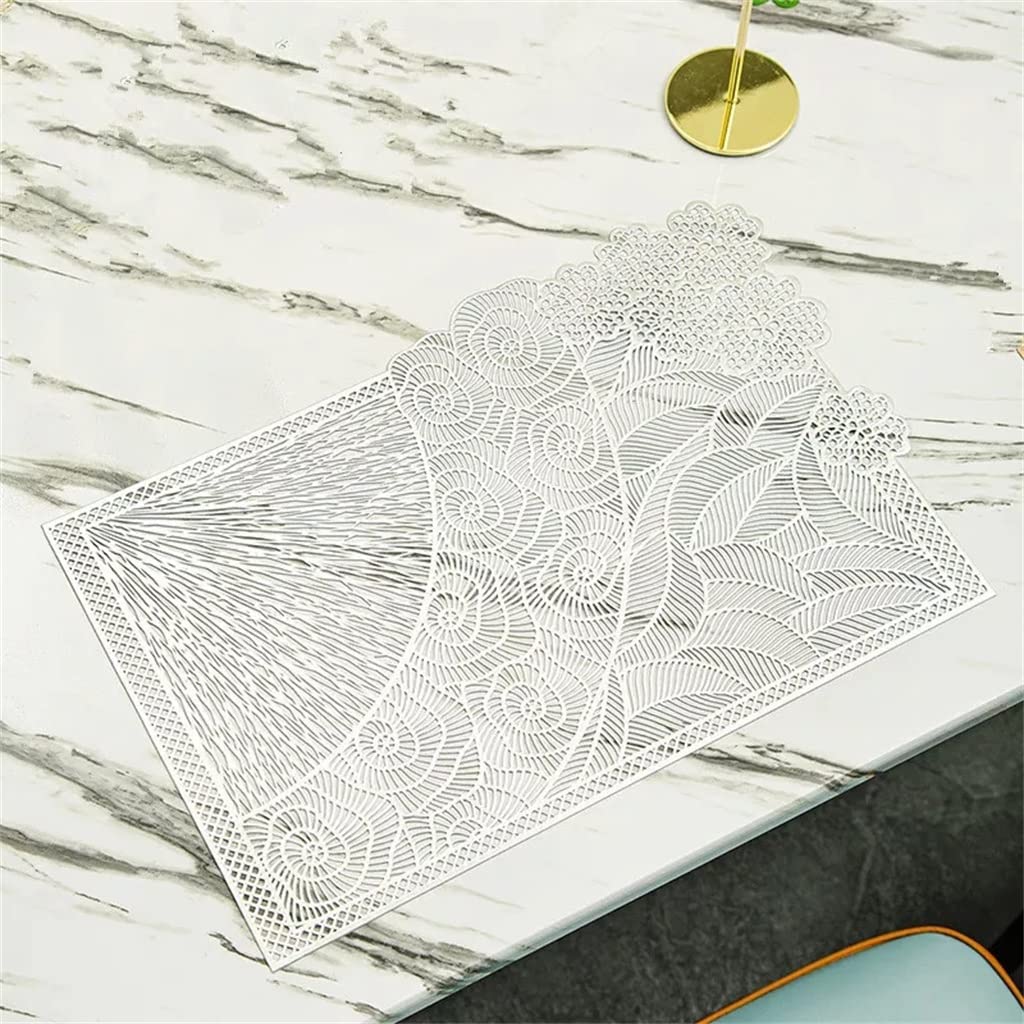 Decoración de Mesa, manteles Individuales, Mantel de Cocina/Comedor Hueco Aislante, 6 Piezas, artículos Festivos para el hogar.