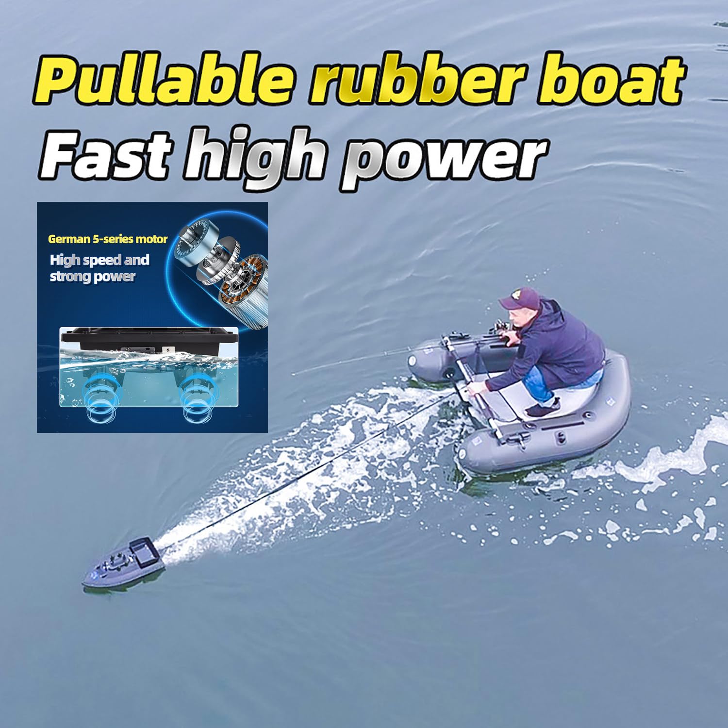 barca da pesca telecomandata a ritorno automatico GPS da 12V (sgancio elettromagnetico) con batteria da 18000 mAh, 3 velocità, telecomando per tirare la rete,carico di 2,5 kg, contenitore di scarico