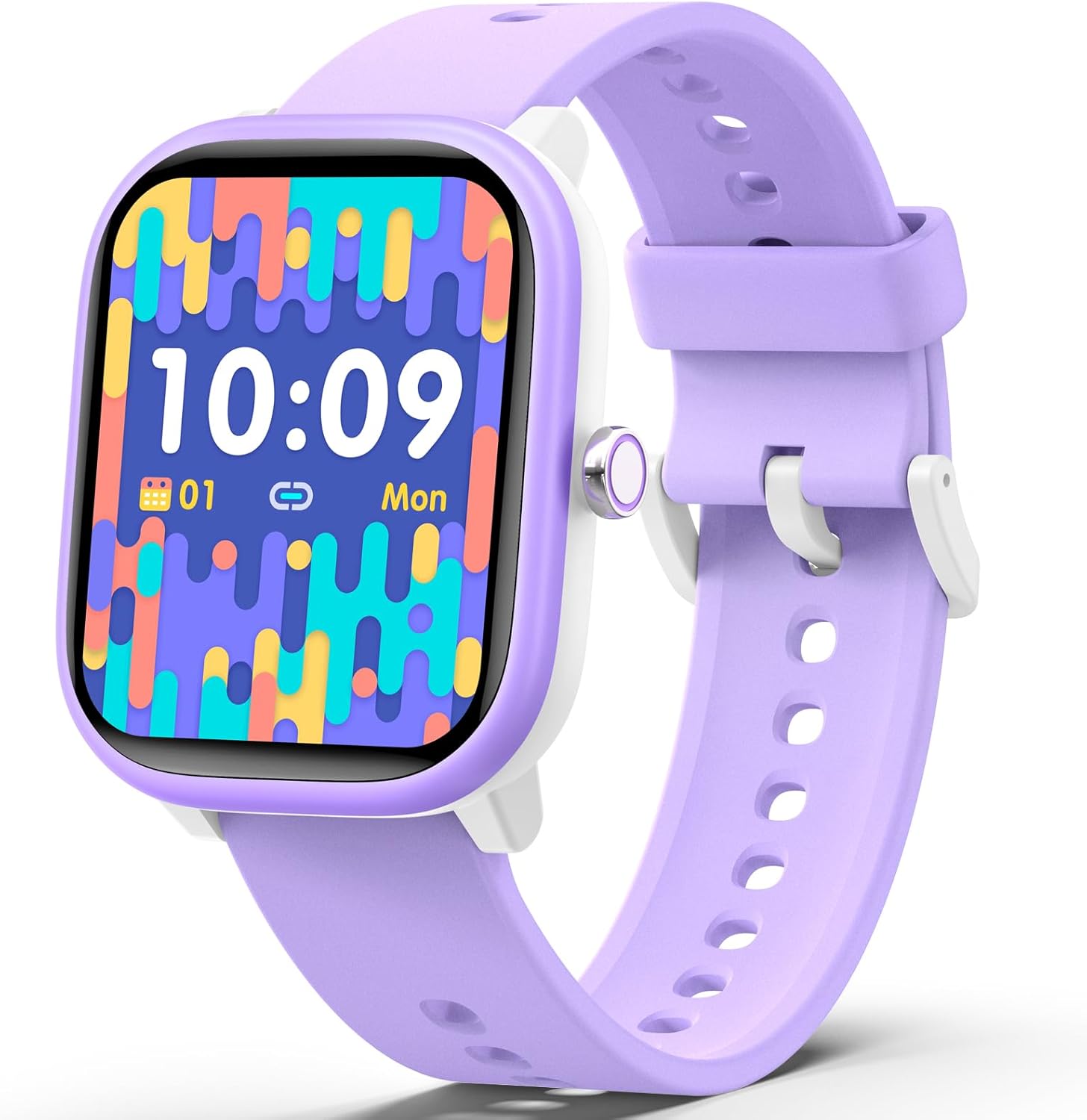 Kids Smart Watch for Boys Girls, Fitness Tracker with Heart Rate Sleep Monitor, 1.83" Touchscreen with 12 Puzzle Games, Waterproof Activity Tracker Pedometer for Android iPhone (Purple)