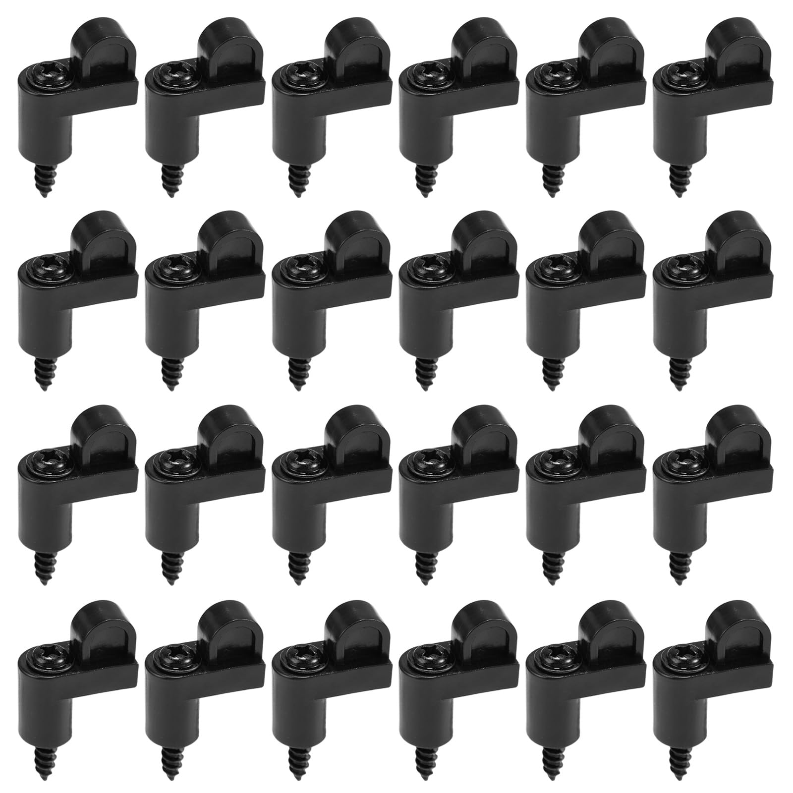 24 Pieces Weatherproof Screen Clip Fasteners with Matching Screws Stormproof Window Screen Clip Set for Home Security Strong Weatherproof Window Strong