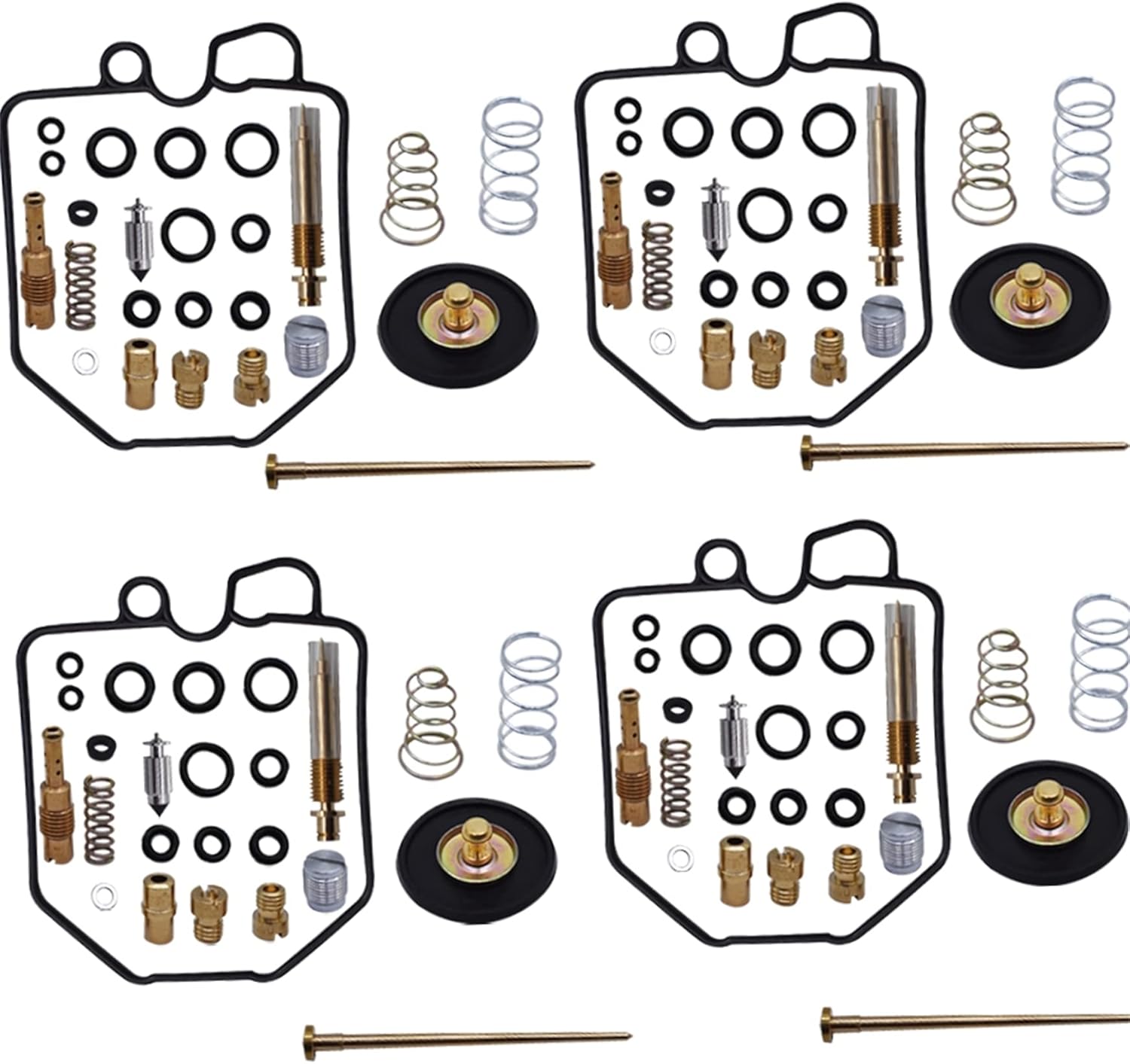 Silscvtt 4Pack Carburetor Rebuild Repair Kits with Air Cut Off Valve Set