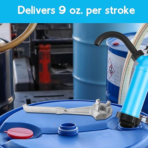 Miniatura 5 de WILLBOND Bomba de barril Llave de tambor para bomba de tambor se adapta a 5 a 55 galones herramienta de abridor de tambor para abrir 10 15 20 30 55