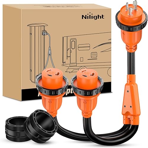 Miniatura 292 de Nilight Cable adaptador de cargador EV de 50 amperios a 50 amperios de 4 clavijas de cobre puro 250 V para soldador, conversión de enchufe Enchufe