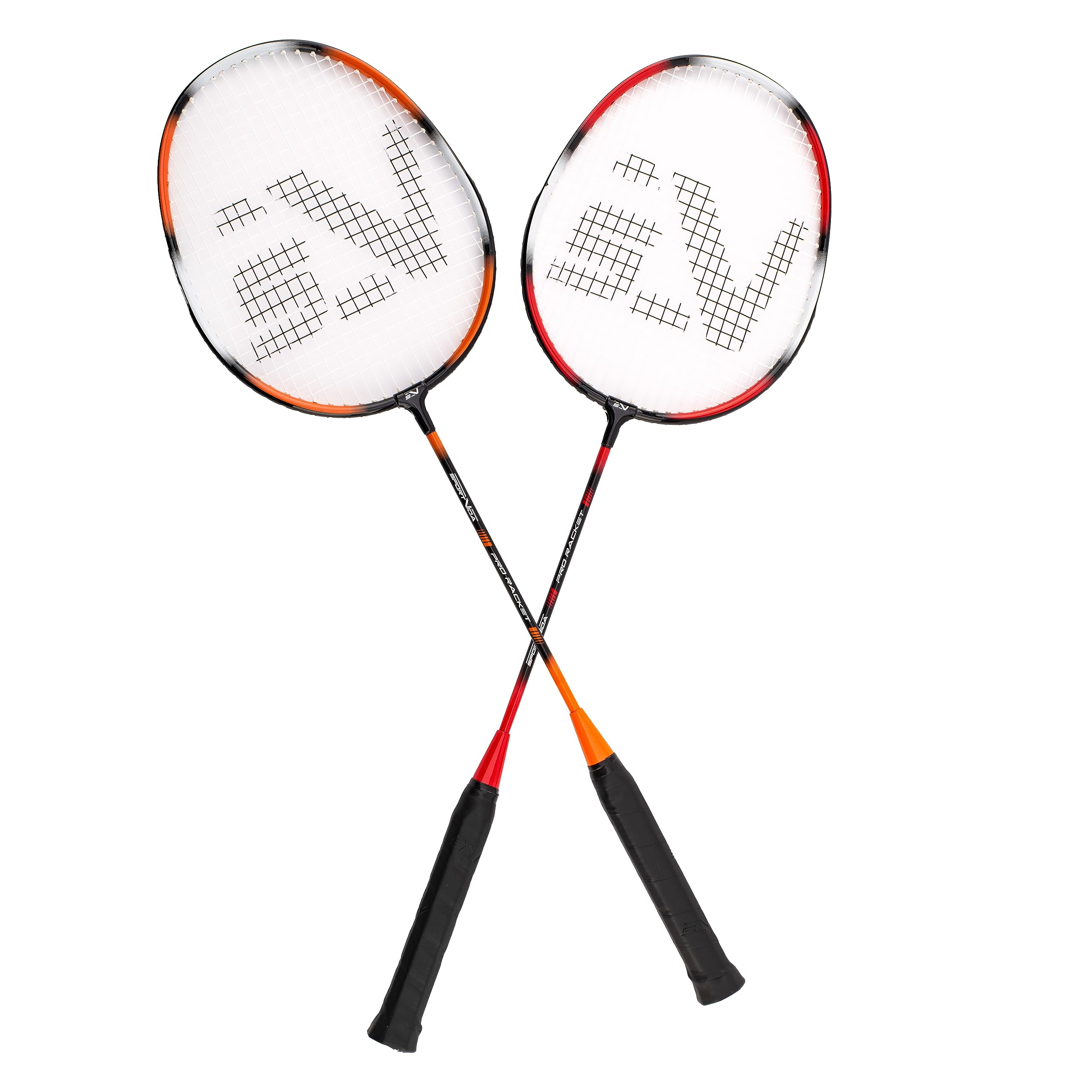SportVida Badminton Set 2-4 Spieler, Badmintonset für die Familie zum Spielen und Trainieren (2 Spieler)