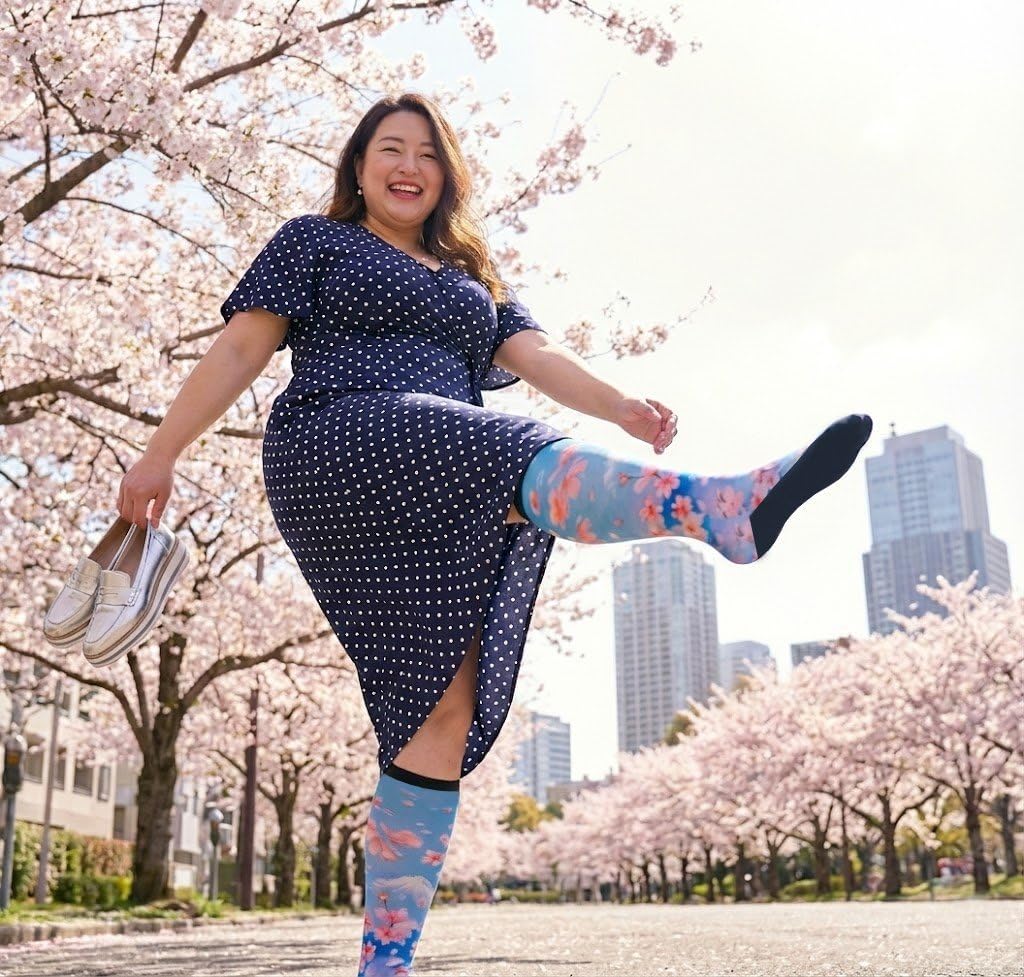 Extra Wide Diabetic Socks for Swollen Feet Men Women Non Binding Soft Stretch Colorful Design - Image 5