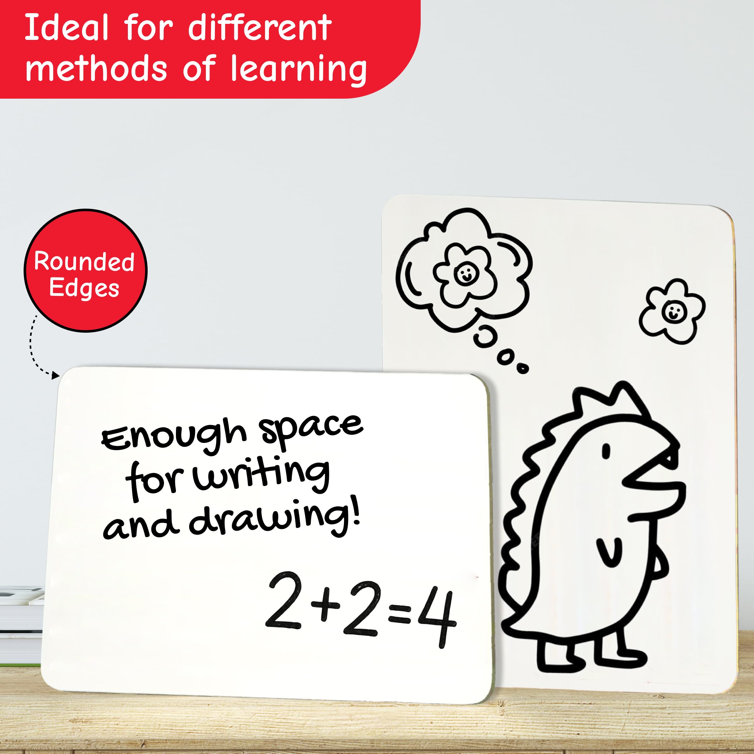 Charles Leonard Dry Erase LAPBOARD CLASS PACK, enthält je 12 von Whiteboards, 5,1 cm Filz Radierer und schwarz Dry Erase Marker (35036)