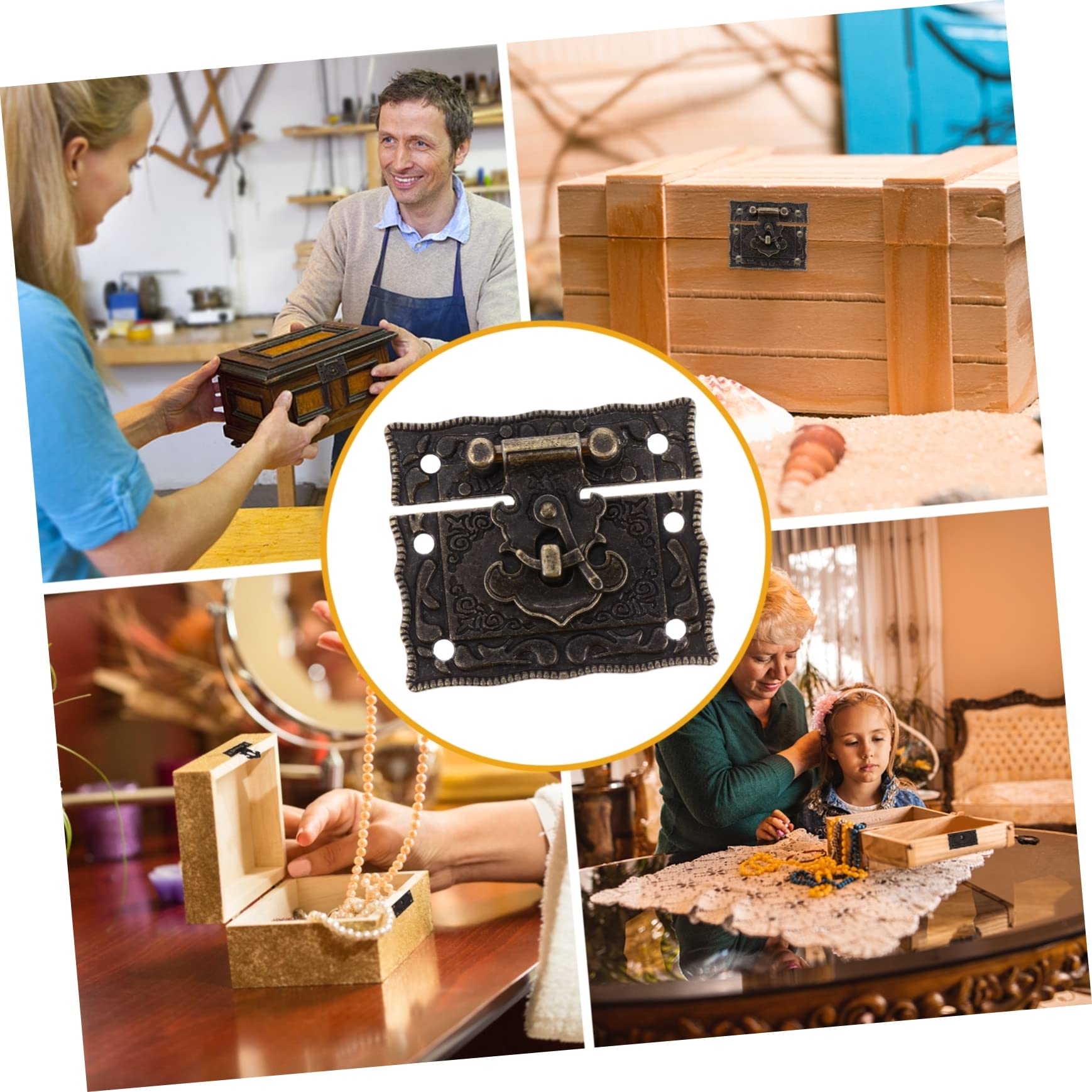 MroMax 20x Kastenschnallen Bronze - 2,1x2cm Für Schmuckkästchen & Holzkisten