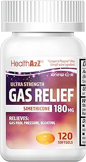 Sponsored Ad - HealthA2Z® Gas Relief Simethicone 180mg | 120 Softgels | Ultra Strength | Relieves from Stomach Discomfort ...