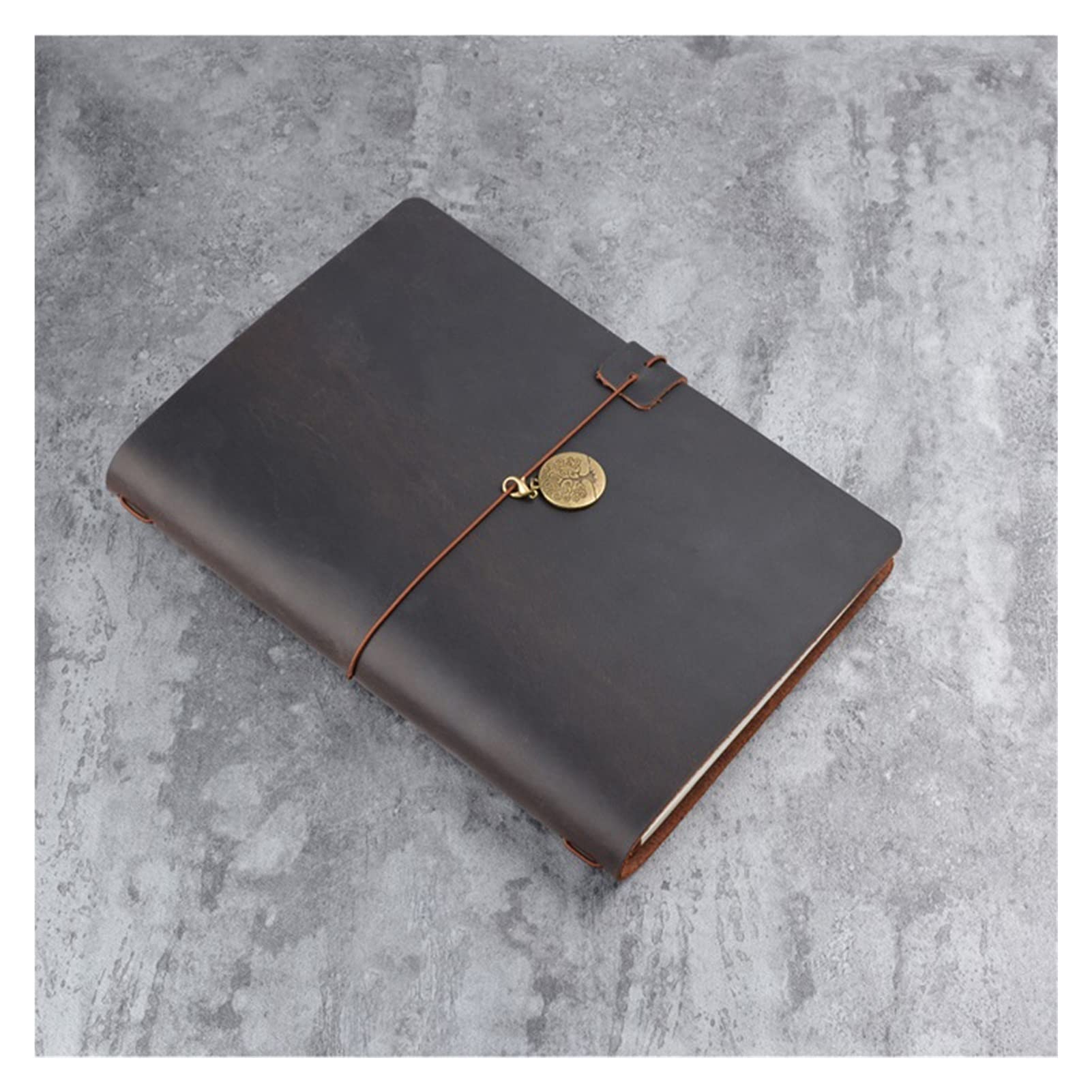 EDDGE Cuaderno de Viaje, Diario de Cuero Retro, Diario Hecho a Mano DIY, Cuadernos de Hojas Sueltas, Cuaderno de bocetos portátil, Escuela de Profesores