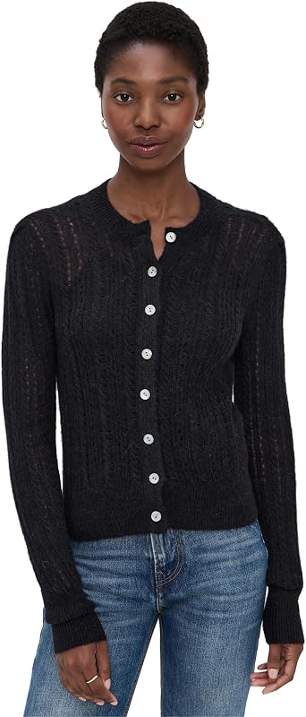 Madewell Women's Pointelle-Stitch Cardigan in Alpaca Blend
