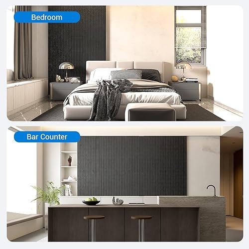 Miniatura 9 de Paquete de 10 paneles acústicos grandes, paneles de pared autoadhesivos insonorizados de 48 x 24 x 0.47 pulgadas, paneles de alta densidad a prueba