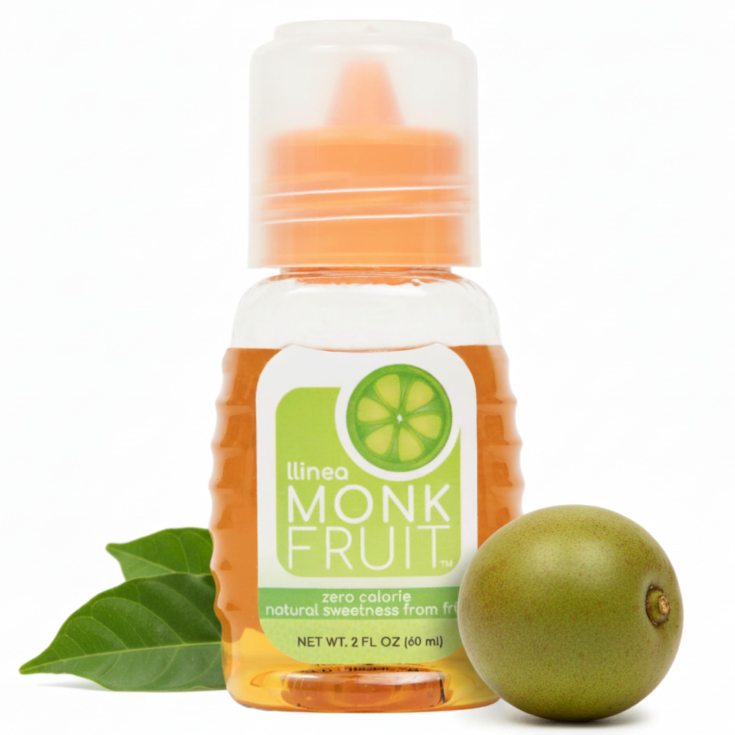 llinea Monk Fruit - 100% Monk Fruit, Sweetens Coffee, Tea, Smoothie & More, Zero-Calorie, Zero-Carbs, Gluten-Free, Non-GMO, No Erythritol, Approx. 200 Servings - 2 Fl Ounce Bottle, 1 Pack
