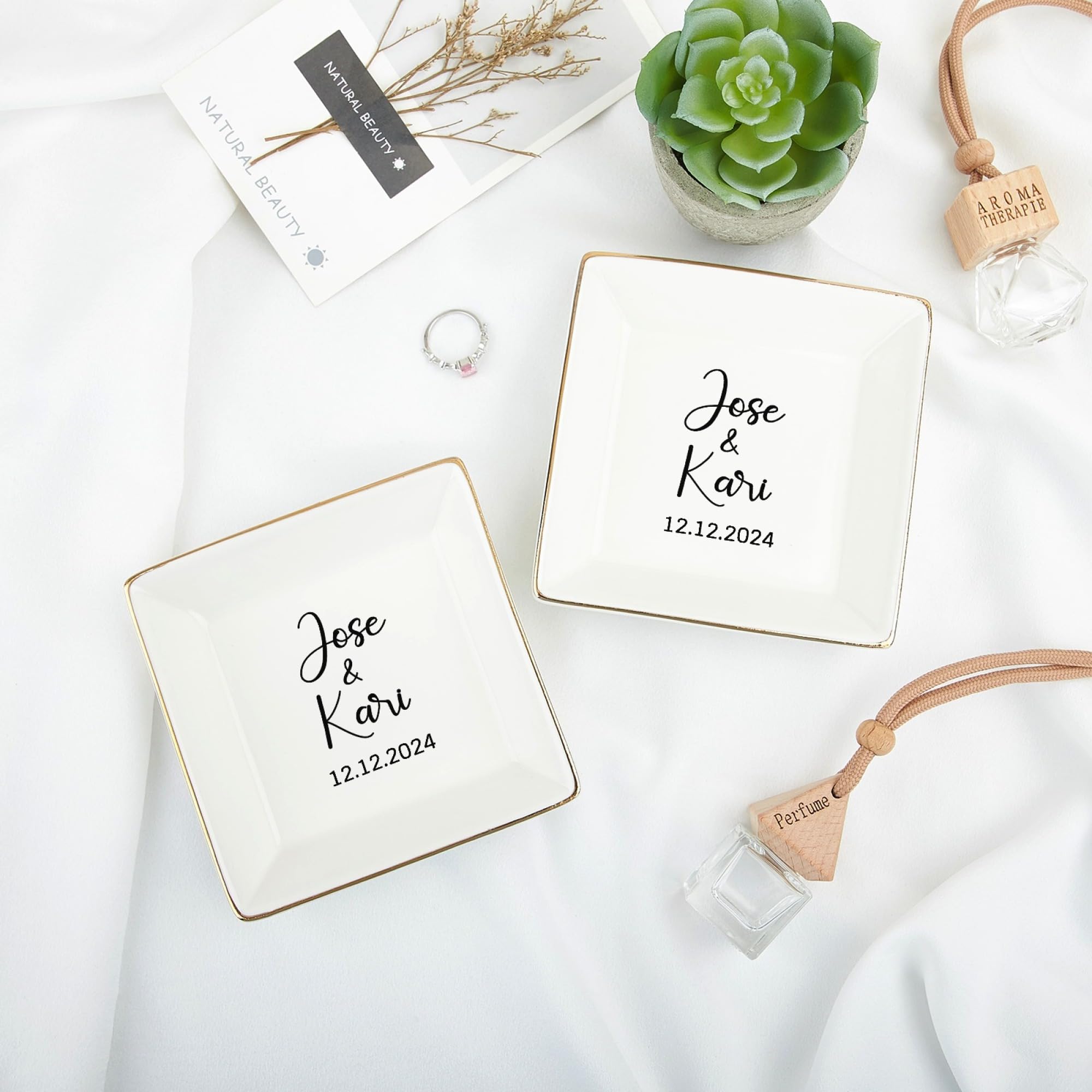 Custom Photo Jewelry Dish - Personalized Anniversary Wedding Gifts For