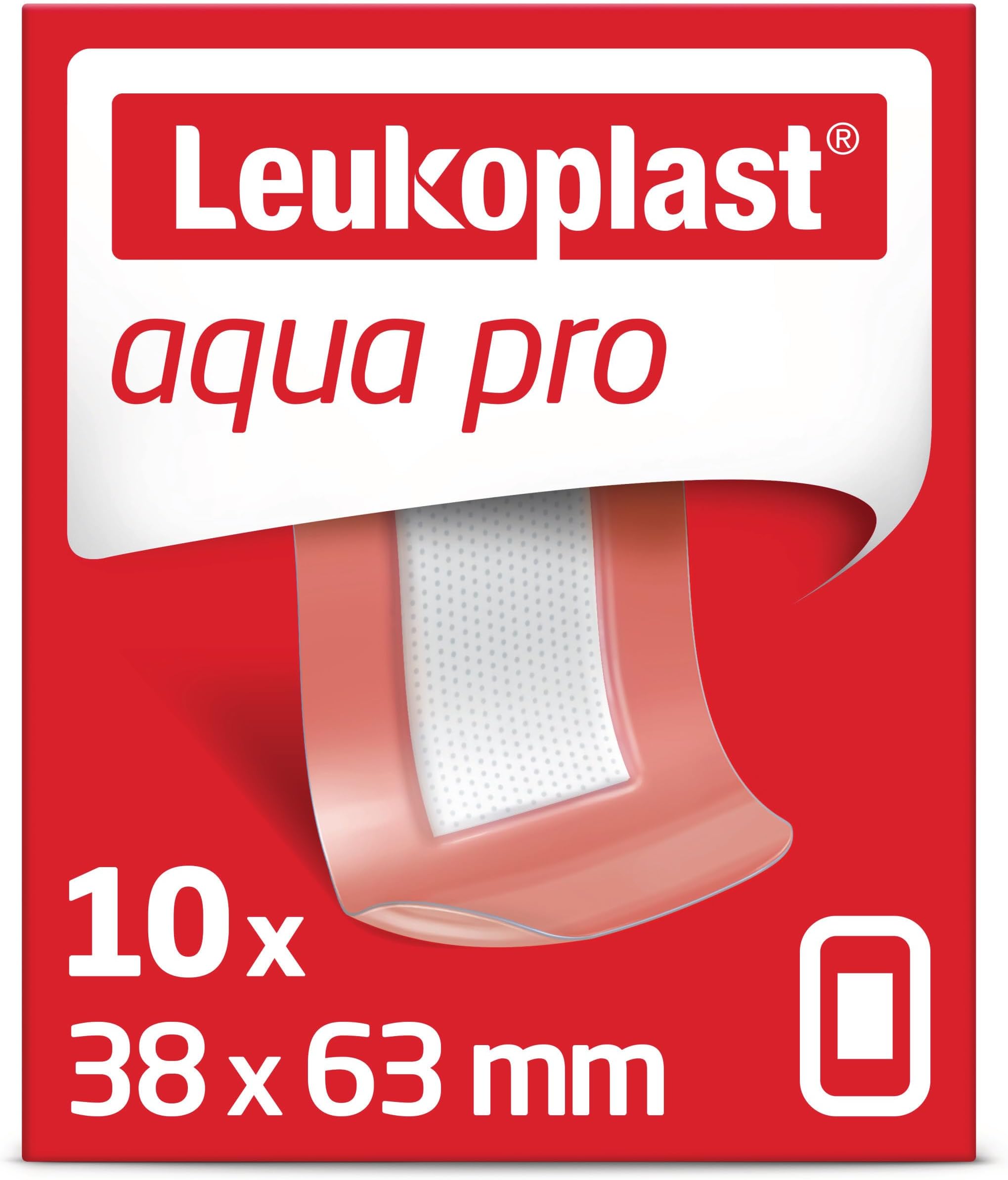 Aqua Pro Dressing Plasters - Waterproof Extra-Thin Adhesive Wound Dressings - Ideal for Swimming/Bathing - Absorbant Padding - 10 PCs