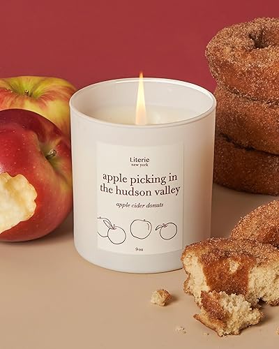 Vista 7 de Literie NYC - Vela perfumada inspirada en Nueva York Recolección de manzanas en el Valle del Hudson - Aroma a donuts de sidra de manzana, 9 oz, 50