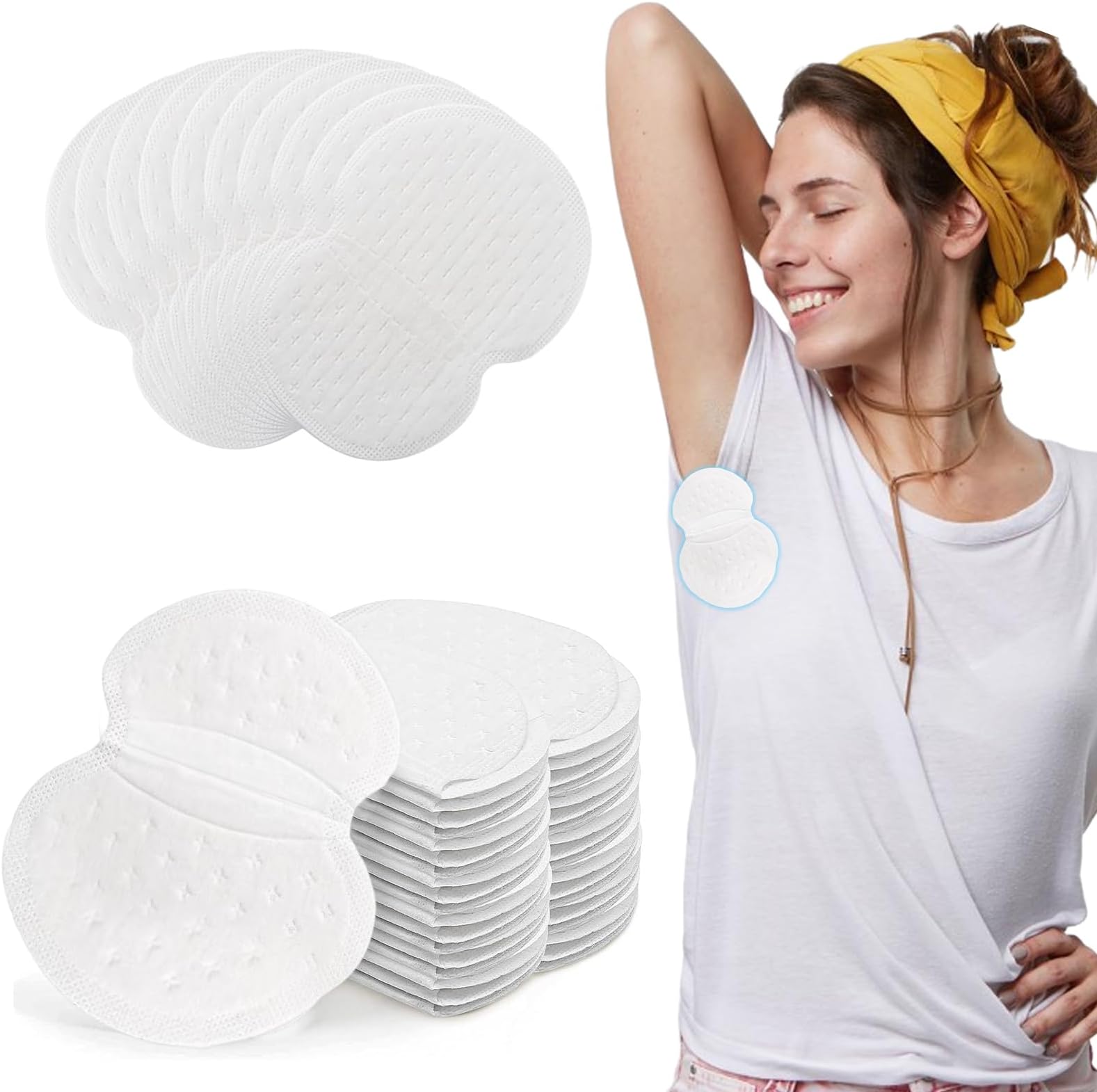 120 Pcs Armpit Sweat Pads SEPGLITTER Underarm Sweat Pads