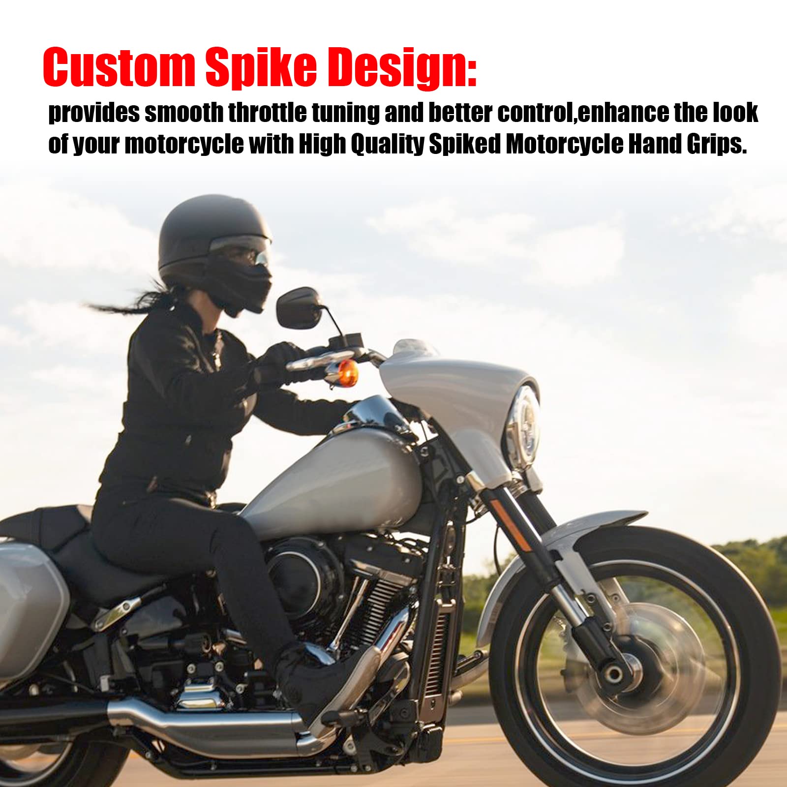 Goldfire Rehausseurs de guidon droits une pièce pour Harley M8 Softail Street Bob 2018, 2019, 2020, 2021 (noir, 25,4 cm)