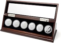 Vista 7 de Estuche de Exhibición de Monedas de Desafío Color Nogal 1.5-1.75 Pulgadas 38-44.5 mm Titular de Monedas 1 Ranura