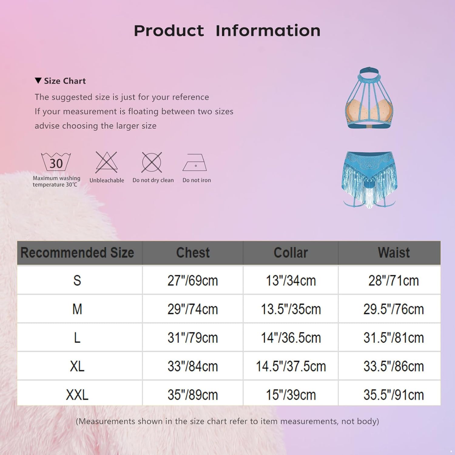 Alvivi Women Tassel Rhinestone Sequins Belly Dance Set Halter Crop Top with Garter Thigh Bands Briefs