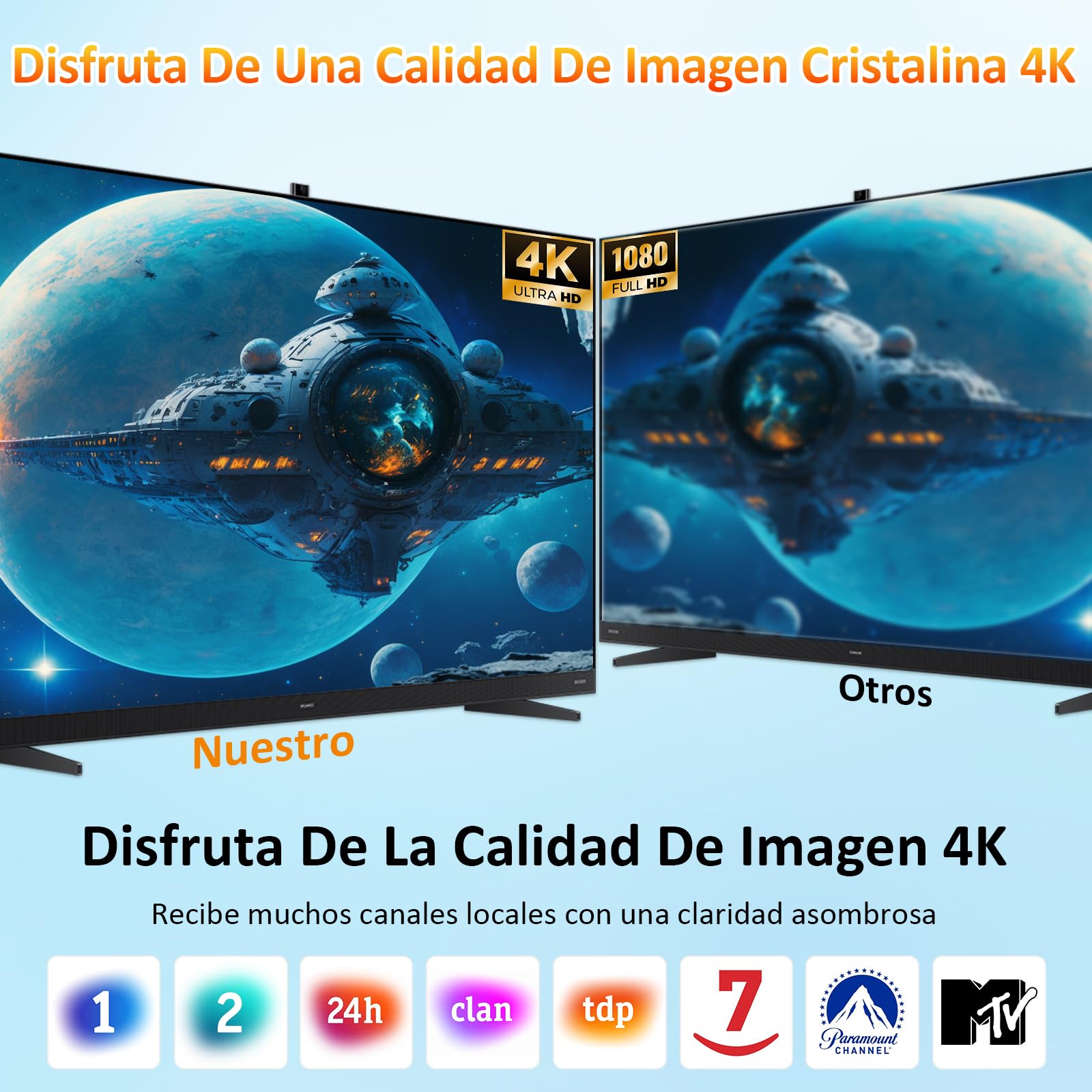 Antenna TV interna potente 2025, 260 miglia ricevitore digitale 4 K/1080P con base magnetica, antenna TV portatile, capta tutti i canali locali, cavo coassiale 3M