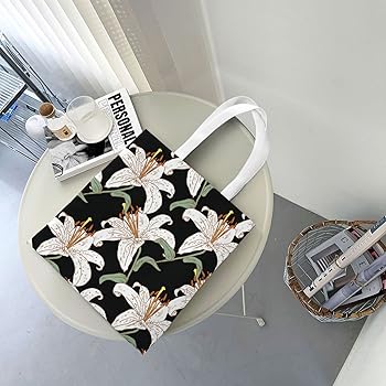 Amazon | [ZXHNB] トートバック 花柄 ユリ 背景 咲く 上品