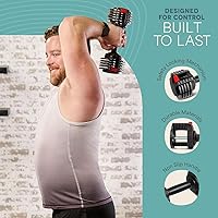 Vista 6 de Lifepro Adjustable Dumbbells Set – 15lb, 25lb Pair or 43lb, 55lb & 90lb Single – Quick Adjustment, Anti Slip Handle – Space Saving & Strength