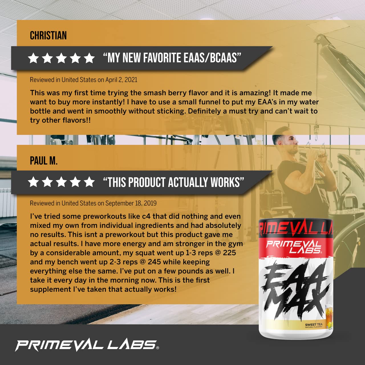 Primeval Labs EAA Max, BCAA Perfect Amino Acid Powder Pre or Post