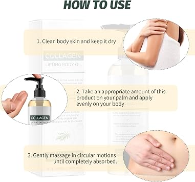 2 Bottles 100ml Collagen Magic Body Oil Firming, 2026 Glow Essence Lifting Body Oil, Skin Tightening for Scars, Wrinkles and Stretch Marks