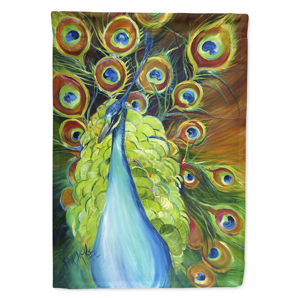 Caroline's Treasures JMK1150CHF Bling Peacock Flag Canvas House Size, Large, Multicolor