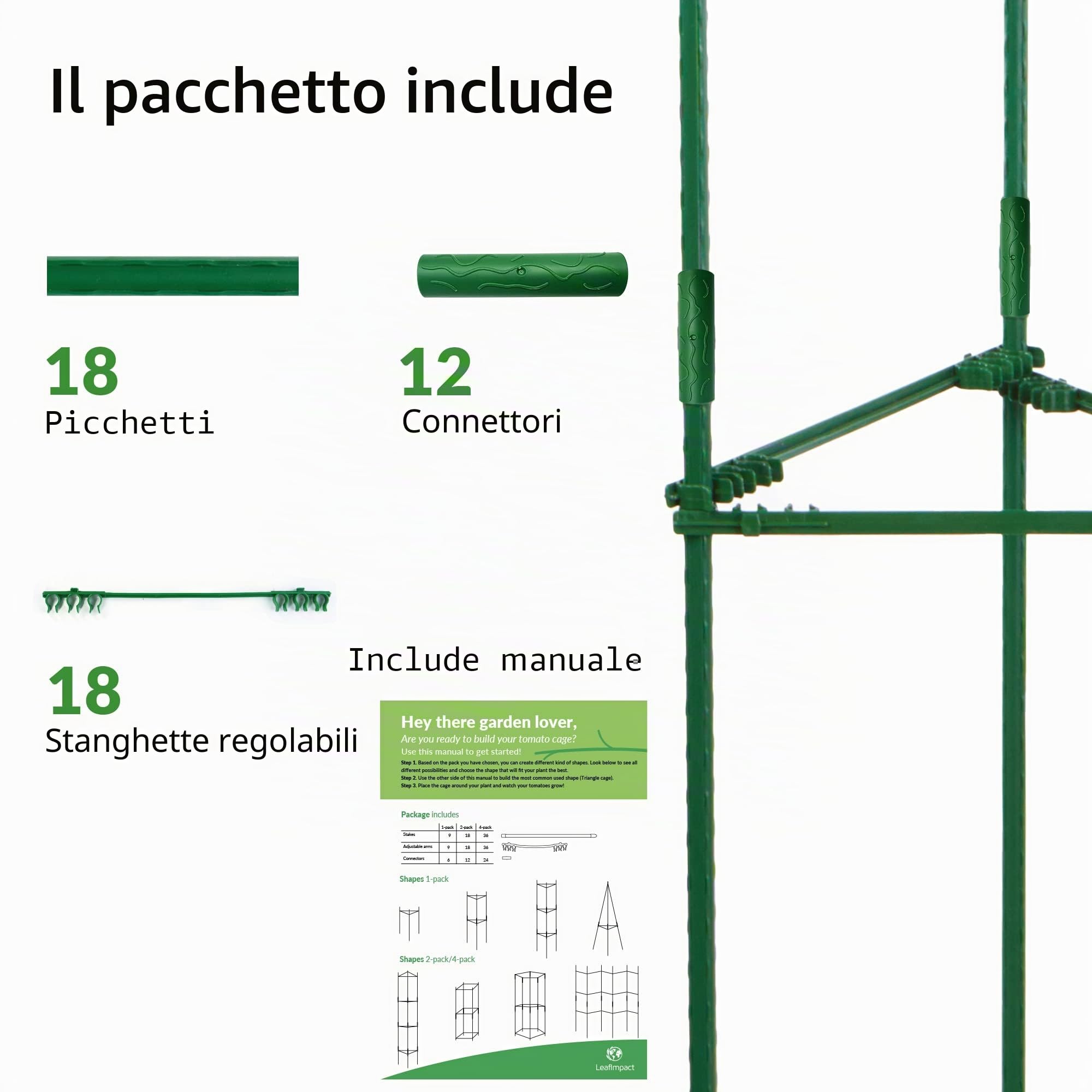 2 Supporti Per Pomodori | Aiuta Le Tue Piante A Crescere | Gabbie E Tralicci Per Verdure Rampicanti | Regolabile | Supporto Pomodori | Pianta