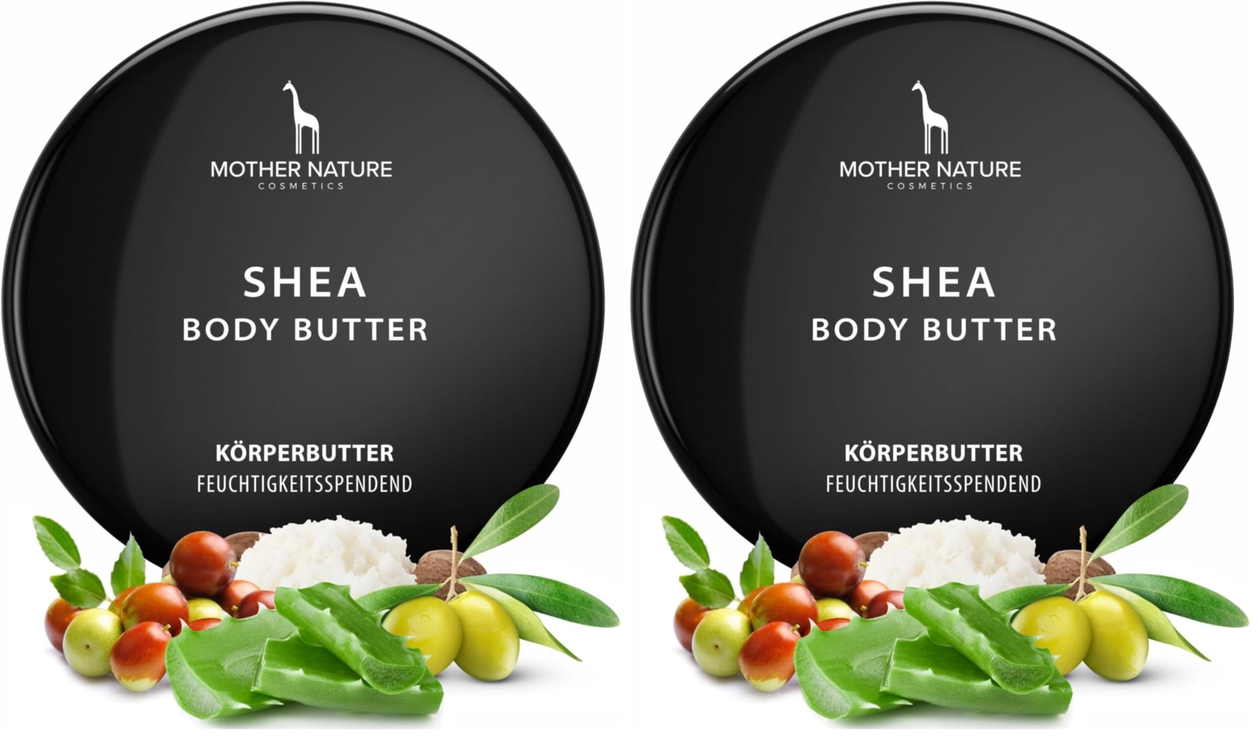 Körpercreme Bio-Sheabutter Superfood Körperbutter für Trockene Haut Tiefenwirksame Pflege, Feuchtigkeitsspendend & Revitalisierend, Wasserfreie Formel, Vegan (200 ml) (Packung mit 2)