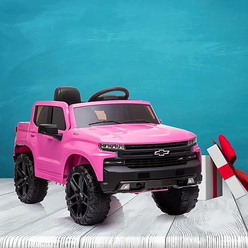 Vista 21 de Auto de paseo para niños con control remoto, ruedas eléctricas de 12 V con licencia Chevrolet Silverado GMC Ride On Vehículos eléctricos para niños