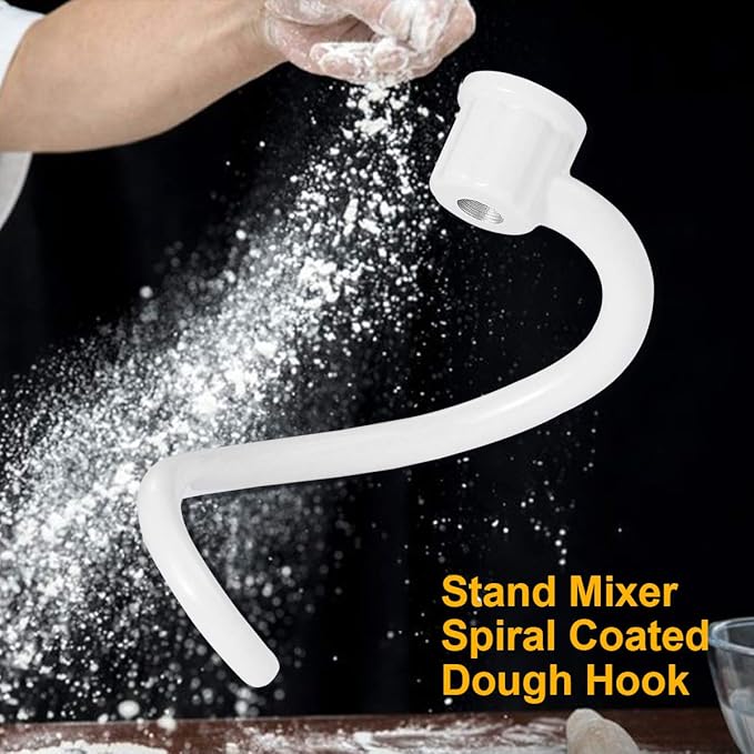Cleaning this mixer attachment dough hook is a breeze. It is top-rack dishwasher safe, or you can simply hand wash it for quick and easy maintenance. Say goodbye to tedious cleaning tasks and hello to hassle-free bread-making.