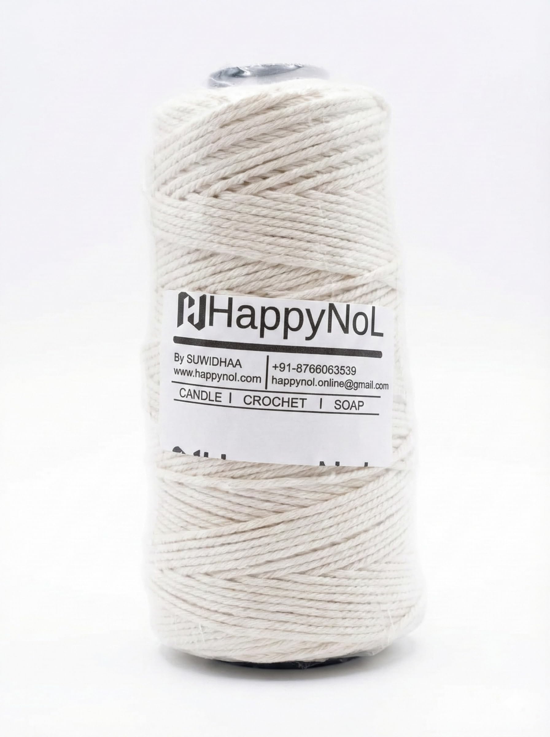 Suwidha- (Set of 1,2,3,4) Candle Wick Cotton Thread roll 100 Gram Each for Candle Making. White Color (1)