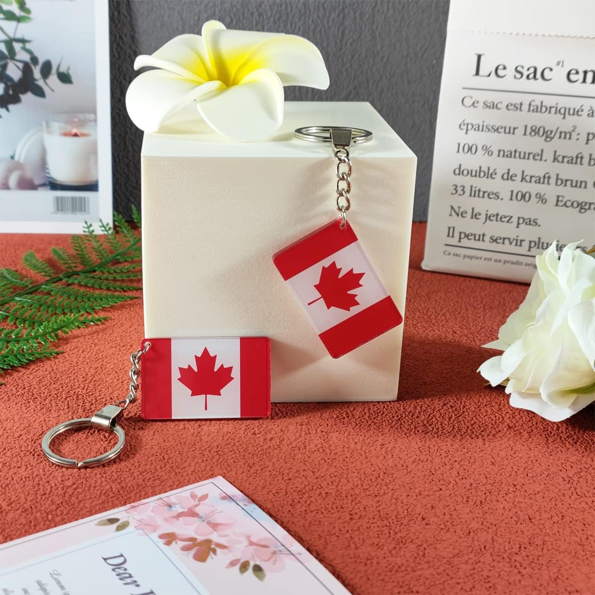 QQSD Canada Flag Keychain Canadian Key Ring, 2 Pack - Image 5