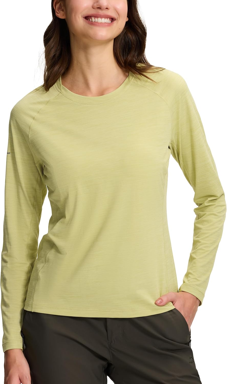 Pioneer Camp Women's Quick Dry Workout Shirt Long Sleeve Lightweight Boat Neck Athletic Base Layer Moisture Wicking